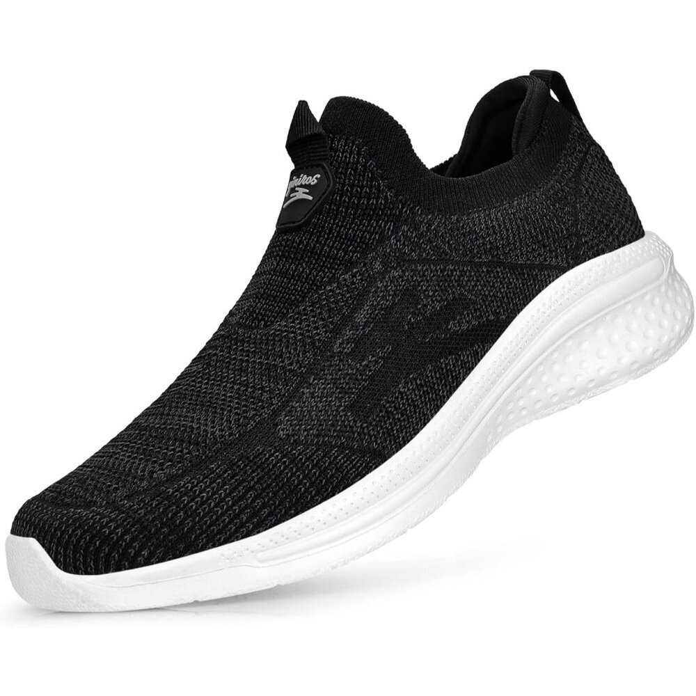 Women's Black White Lightweight Comfort Workout Casual Non Slip Fashion Sneakers
